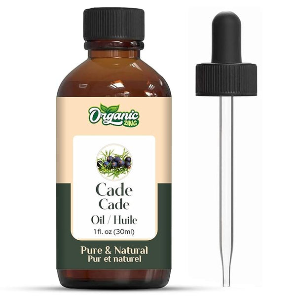 Organic Zing Cade (Juniperus Oxycedrus) Oil | Essential Oil for Skincare, Hair Care, Aroma & Diffusers - 30 Ml
