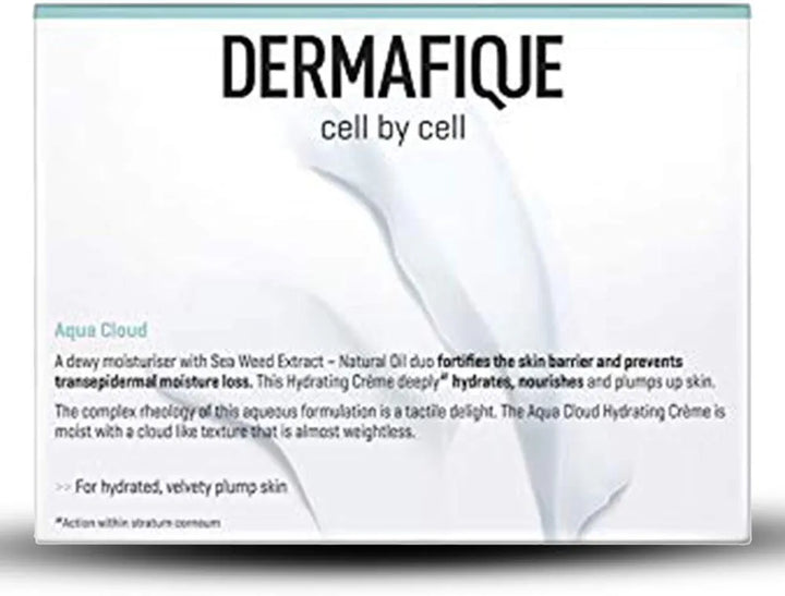 Dermafique Aqua Cloud Hydrating Crème with Shea Butter – 200g, with Seaweed Extracts, Weightless & Non-greasy That Results in Glowing Skin, Moisturizer for Face with Deep Hydration and Nourishment | For All Skin Type