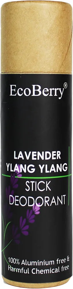 EcoBerry Lavender Ylang Ylang Natural Deodorant | Organic, Neutralises Body Odour, Irritation Free, Aluminium Free, Paraben Free, Chemical Free, Cruelty Free, Mineral Oil Free, Phthalate Free, Artificial Color and Fragrance Free, Preservative Free, Veg