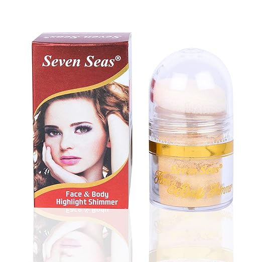 Seven Seas Body & Face Shimmer Highlighter Powder Sun Gold - 8 gms