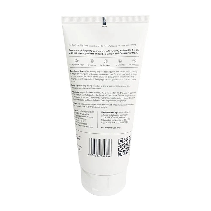 TRue FRoG Styling Gel for Curls for Curly Wavy Hair with Bamboo Extract and Jojoba Ester, Frizz Control, Silicone free, Phthalate free & Paraben free - 150ml