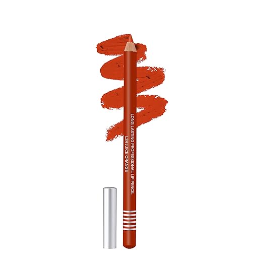 Colors Queen Matte Lip Liner Pencil For Professional Makeup L 24 Juice Orange - 2 gms