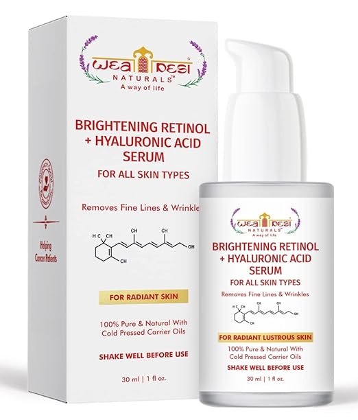 Weadesi Naturals Brightening Retinol with Hyaluronic Acid Face Serum - 30 ml