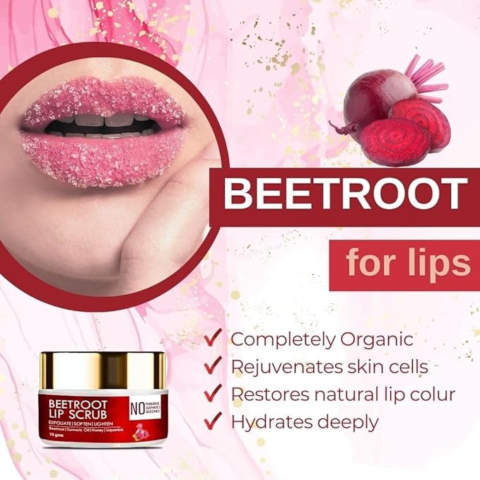 Beetroot Exfoliating Lip Scrub Balm - 30 gms