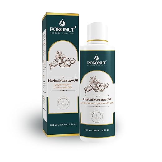 Pokonut Nurture with love Herbal Body Massage Oil For Men&Women - 200 ml