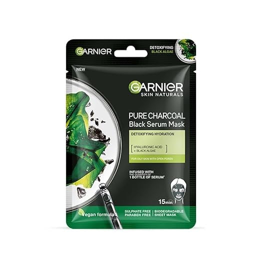 Garnier Skin Naturals Face Mask Black Serum Mask (1 pc) - 28 gms