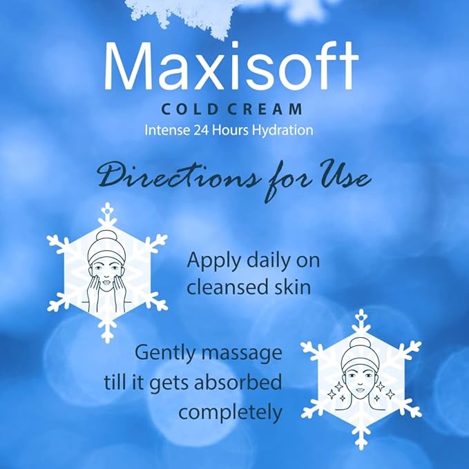 Maxisoft Cold Cream | Vitamin E | Glowing and Moisturized Skin - 50 Gms