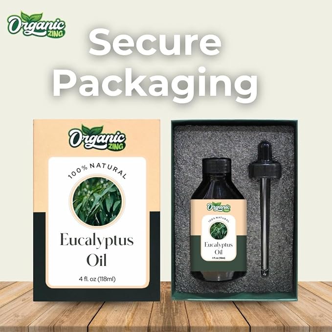 Organic Zing Eucalyptus (Eucalyptus Teriticornis) Oil | Essential Oil for Skincare, Aroma and Diffusers - 118 Ml