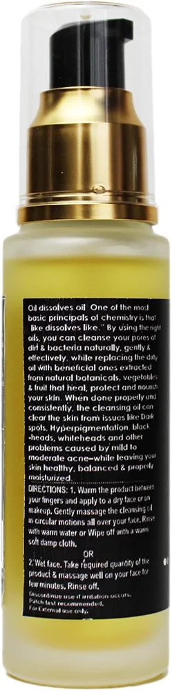 EcoBerry Moroccan Argan & Avocado Cleansing Oil For Oily Skin, Boosts Hydration, Increases Collagen Production, Improves Elasticity, Reduce Wrinkles, Vegan