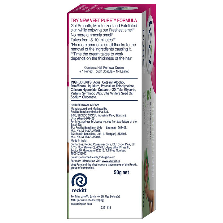 Veet Pure Hair Removal Cream For Dry Skin - 50 gms