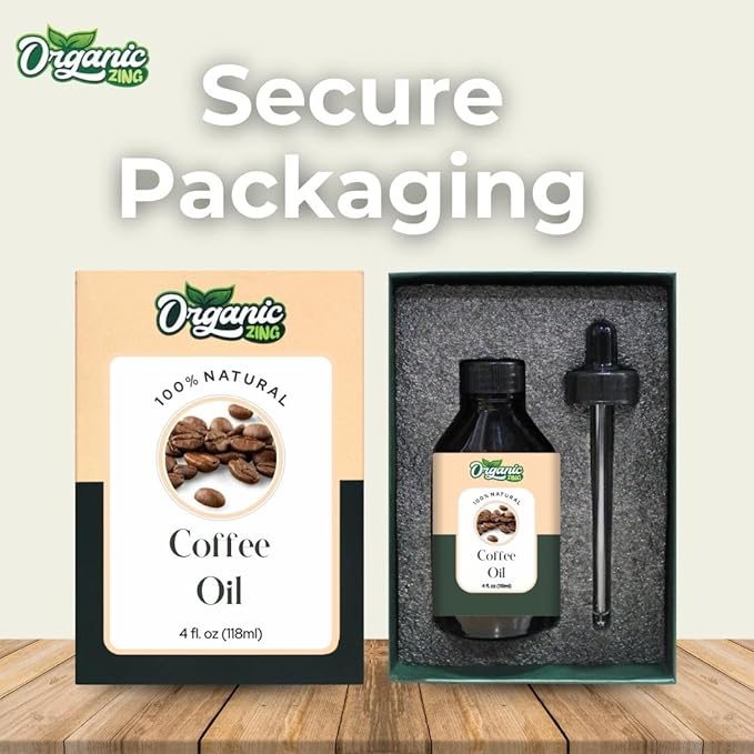 Organic Zing Coffee (Coffea) Oil | Essential Oil for Skincare, Hair Care and Massage - 118 Ml