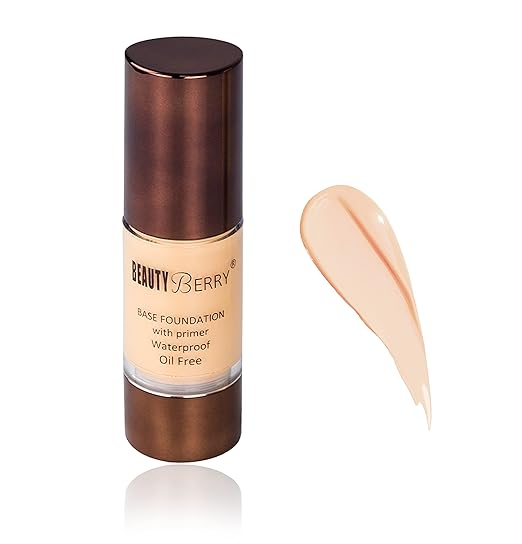 Beauty Berry Base Foundation With Primer Oil Free & Water Proof Ivory - 10 gms