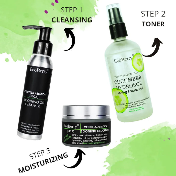 EcoBerry Pure Steam Distilled Cucumber Hydrosol Toning Facial Mist for Hydration, Softens, Soothes Sun burn, Reduces Facial Redness, Suits All Skin Types, Natural, Chemical Free, Paraben Free, Vegan