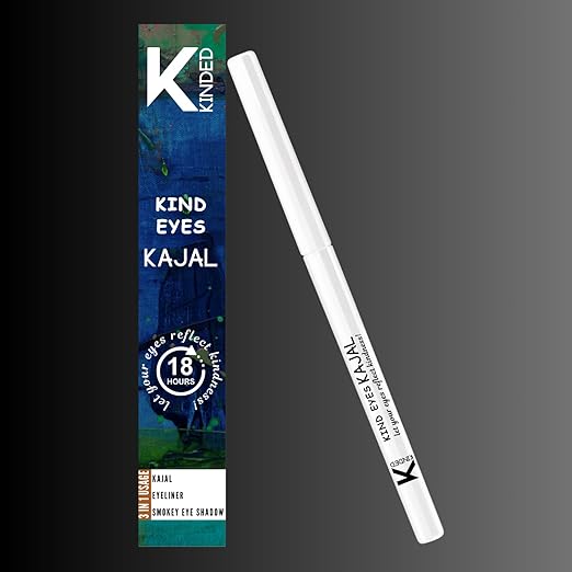 Kinded Kind Eyes Kajal 3 In 1 Kohl Kajal Eye Liner Colour Wishful White - 0.35 gms