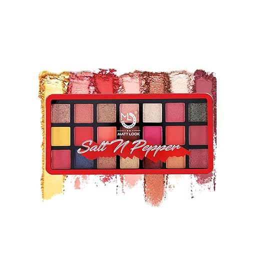 Mattlook Salt And Pepper Ultra Professional Eyeshadow Palette Multicolor - 21 gms