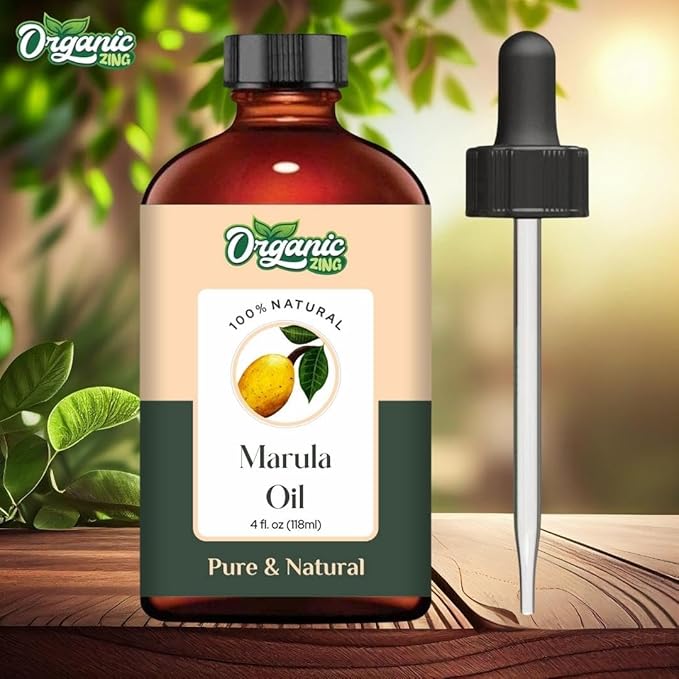 Organic Zing Marula Oil for Skin, Face, Hair Care, Aromatherapy, Diffuser, Conditioner - 118 Ml