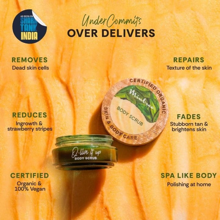 Mintree Organic Olive Sugar Body Scrub with Ceramides & Collagen - 150 ml