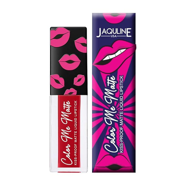 Jaquline USA Color Me Matte Long Lasting Liquid Lipstick Crimson Red - 5 ml