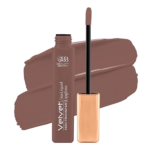 Beauty Berry Velvet Non Transfer Liquid Lipstick Caramel Nude - 5 gms