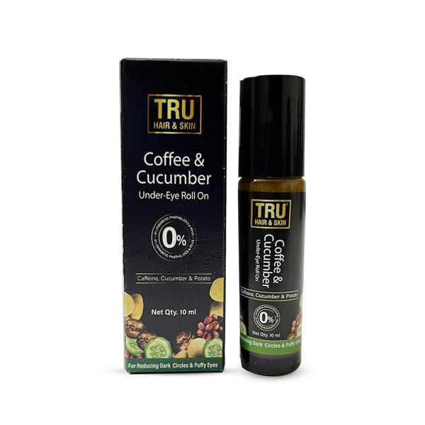 Tru Hair Coffee & Cucumber Under Eye Roll On - 10 ml