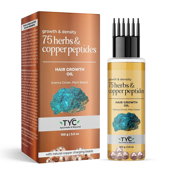TYC - TRUST YOUR CHOICE Herbal Hair Growth Oil With 75 Herbs | Manages Hair Fall, Hair Thinning & Hair Loss | Helps In Hair Growth | Healthy & Strong Hair, 150 Grams