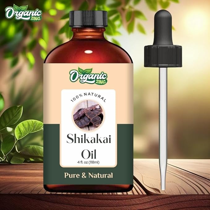 Organic Zing Shikakai (Acacia Concinna) Oil | Essential Oil for Haircare & Massage - 118 Ml