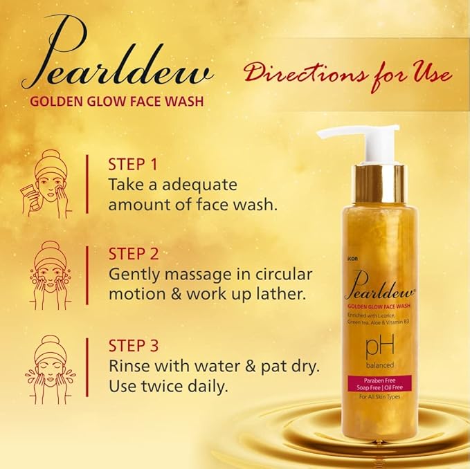Pearldew Golden Glow Face Wash - 100 Ml