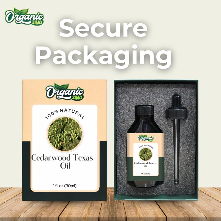 Organic Zing Cedarwood Texas (Juniperus Mexicana) Oil | Essential Oil for Hair Care, Aroma & Diffuser - 30 Ml