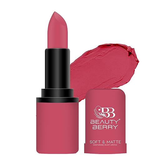 Beauty Berry Soft & Matte Lipstick Party Pink - 4 gms
