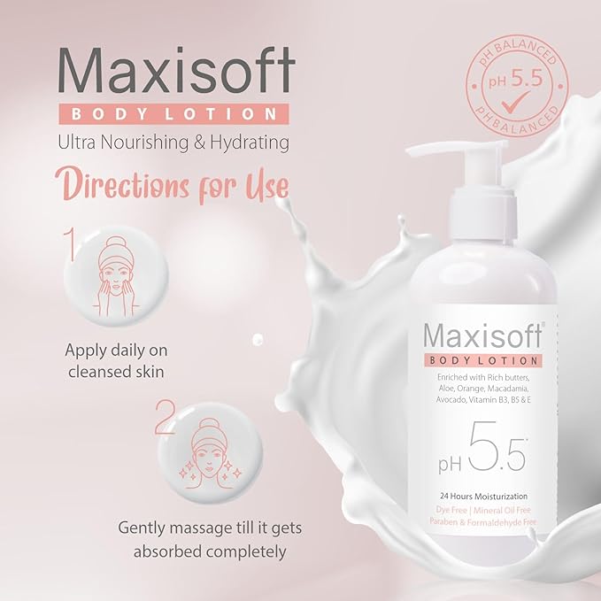 Maxisoft Moisturizing Body Lotion for Women & Men Suitable for All Skin Types - 300 Ml