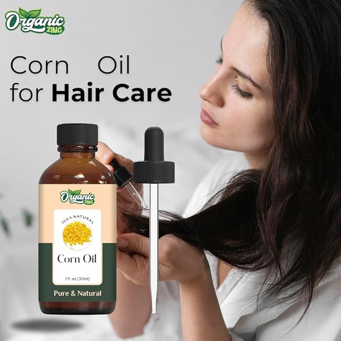 Organic Zing Corn (Zea Mays) Oil | Carrier Oil for Skincare, Hair Care & Massage- 30 Ml