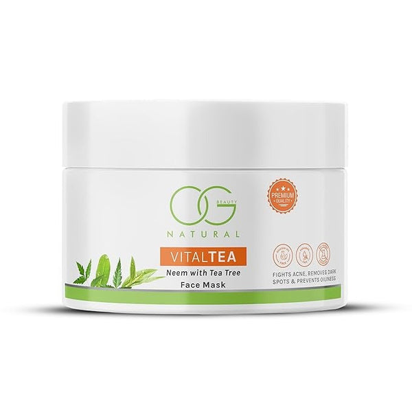 OG BEAUTY Natural VitalTea Neem & Tea Tree Face Mask - 125 gms