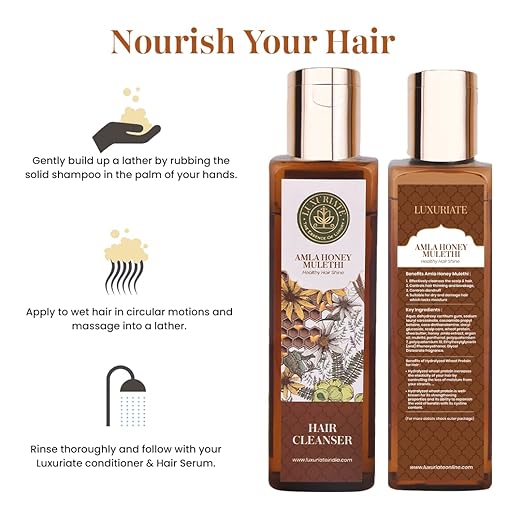 Luxuriate Amla Honey Mulethi Hair Cleanser Shampoo - 200 ml