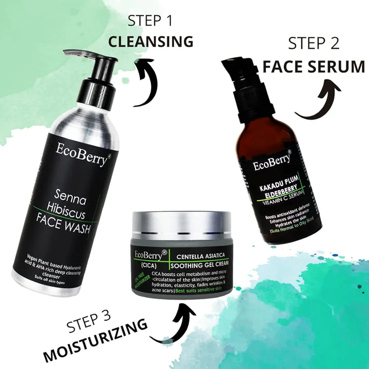 EcoBerry Kakadu Plum Elderberry Vitamin C Serum For Brightening & Glowing Skin, Natural Plant Based Vitamin C Formulation For Men & Women, Chemical Free, Preservative Free, Paraben Free, Vegan