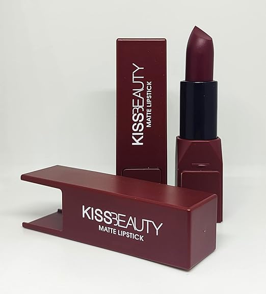 Kiss Beauty Bold Hot and Soft Matte Lipstick Intense Color Brown - 4 gms
