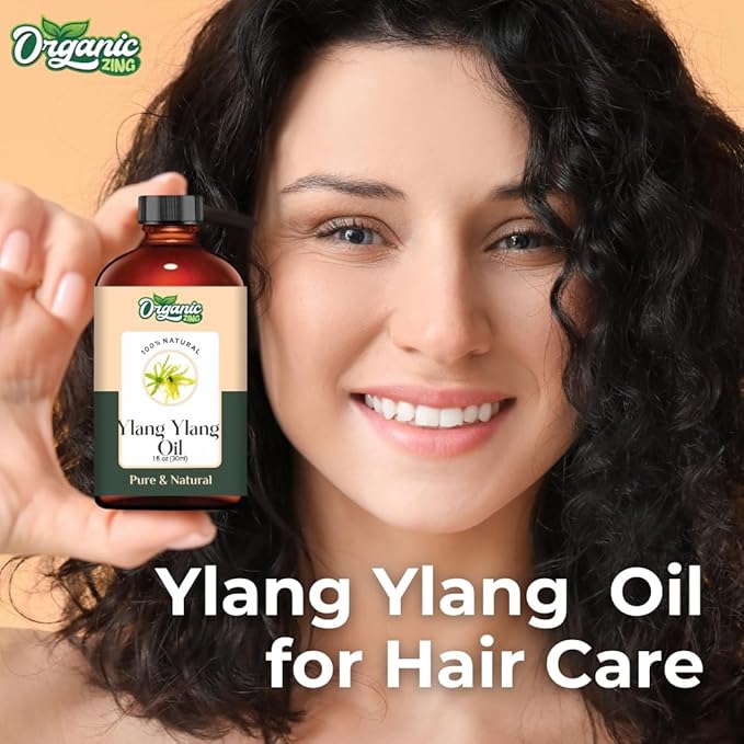 Organic Zing Ylang Ylang (Cananga Odorata) Oil | Essential Oil for Aroma, Diffusers, Haircare & Skincare- - 30 Ml
