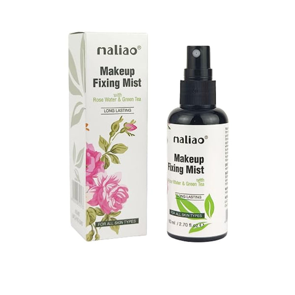 Maliao Long Lasting Makeup Fixing Mist with Rose Water & Green Tea - 80 ml