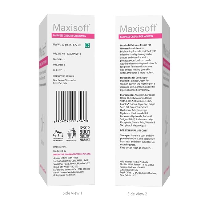 Maxisoft Fairness Cream for Women for Glowing & Brightening Skin - 50 Gms