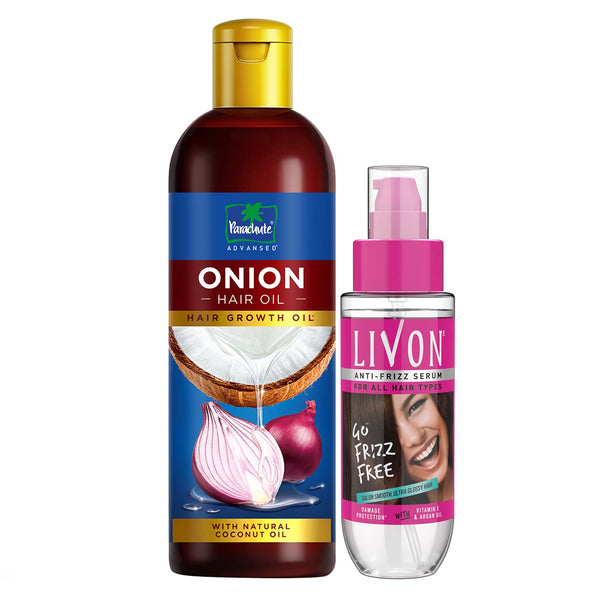 Parachute Advansed Onion Hair Oil & Livon Hair Serum