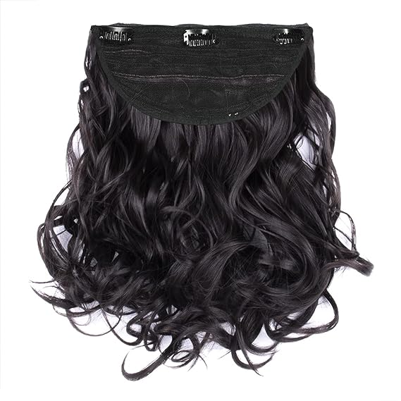 Streak Street Clip in 18 Full Wavy Dark Brown Hair Extensions