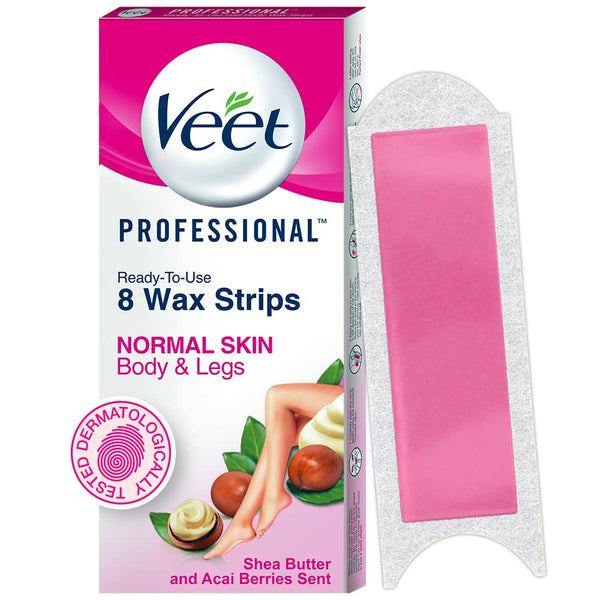 Veet Professional Waxing Strips For Normal Skin - 8 Strips
