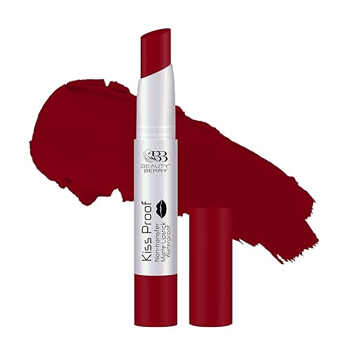 Beauty Berry Kiss Proof Matte Lipstick Hot Red - 2.1 gms