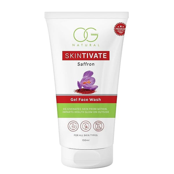 OG BEAUTY Natural Skintivate Saffron Gel Face Wash - 150 ml