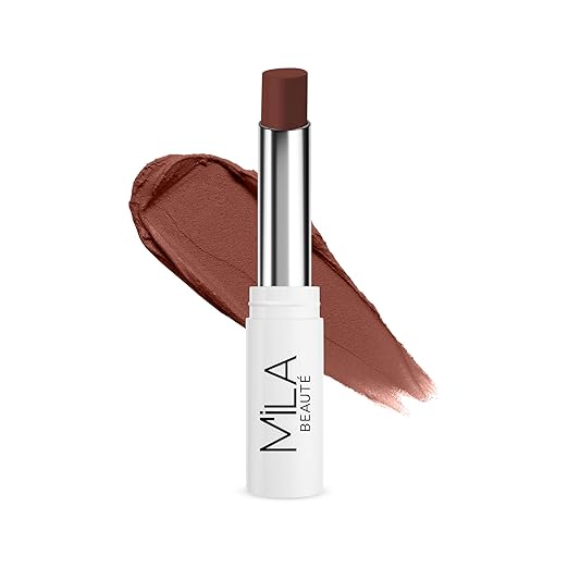Mila Beaute 24 Hrs Locked In Lips Transfer Proof Lipstick Nude Brown - 3.2 gms
