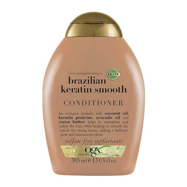 Ogx Ever Straightening Brazilian Keratin Therapy Hair-Smoothing Conditioner - 385 gms