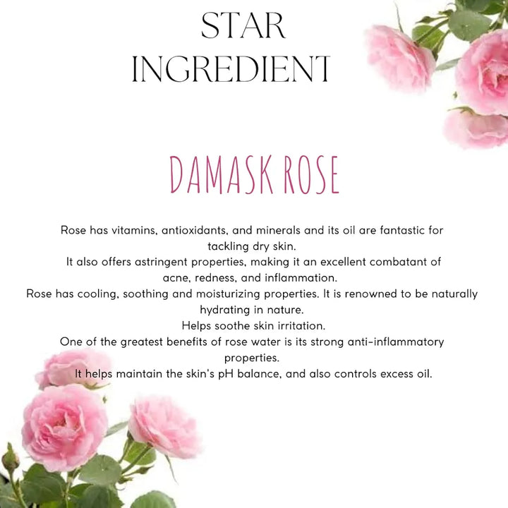 EcoBerry Pure Steam Distilled Rose Water Toning Facial Mist For Calming & Soothing Skin, Hydration, Light Moisturizer, Anti-Aging, Suits All Skin Types 100% Preservative Free & Natural, Vegan