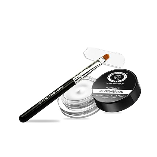 Fashion Colour Gel Kajal and Eyeliner Waterproof With Brush - 6 gms