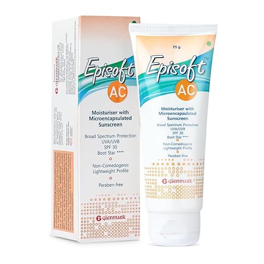 Glenmark Episoft AC Moisturizer with Sunscreen SPF 30+ - 75 gms