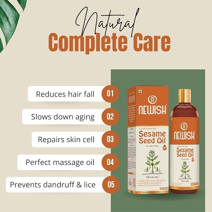 Newish Cold Pressed Sesame oil for Hair - 200 ml