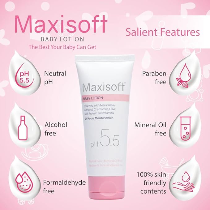 Maxisoft Baby Lotion for Moisturizing Soft & Dry Skin for Kids - 100 Ml